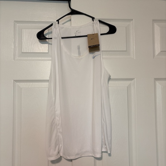Nike Women's Running White Tank Top - Picture 1 of 3